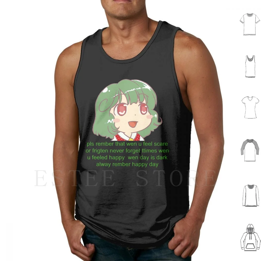 Chibi Yuuka Comforts You Tank Tops Vest Sleeveless Anime Meme Touhou 4chan Greentext Weeaboo Comforting Cute