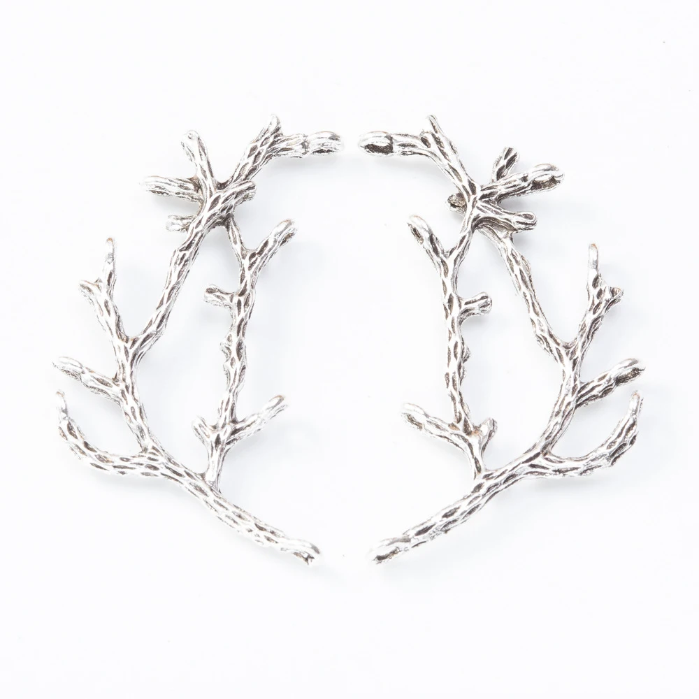 10pcs Metal Tree Branch Charms Pendants for DIY Necklaces Bracelets Brooches Jewelry Findings Craft Jewelry Making Wholesale