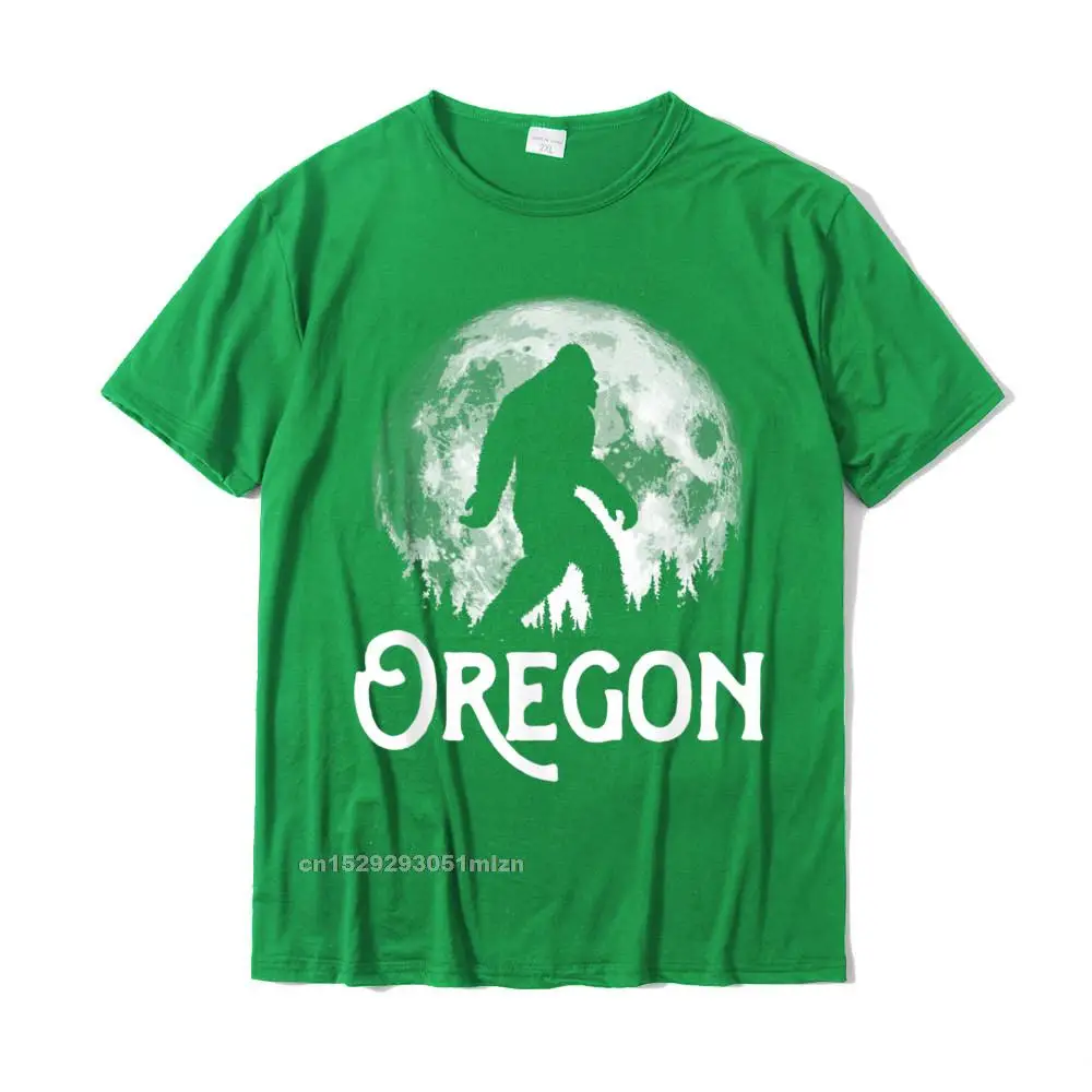 Oregon Bigfoot At Night! Cool Full Moon Trees Sasquatch T-Shirt Crazy T Shirt Fashionable Cotton Male Tops T Shirt Casual