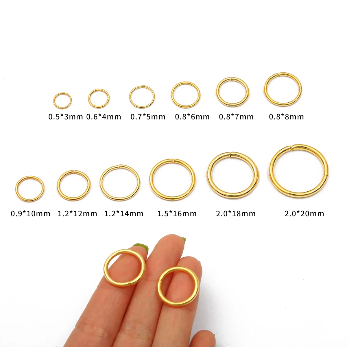 3-20mm Open Circle Jump Rings Silver/Gold/Bronze Split Connectors For Diy Jewelry Finding Making Accessories Wholesale Supplies