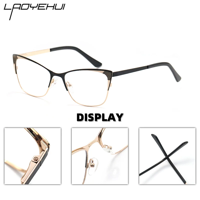 Glasses Frame Women\'s Prescription Eyeglasses Frames Anti Blue Light Reading Glasses Women Luxury Optical Retro Cat Eye Eyewear