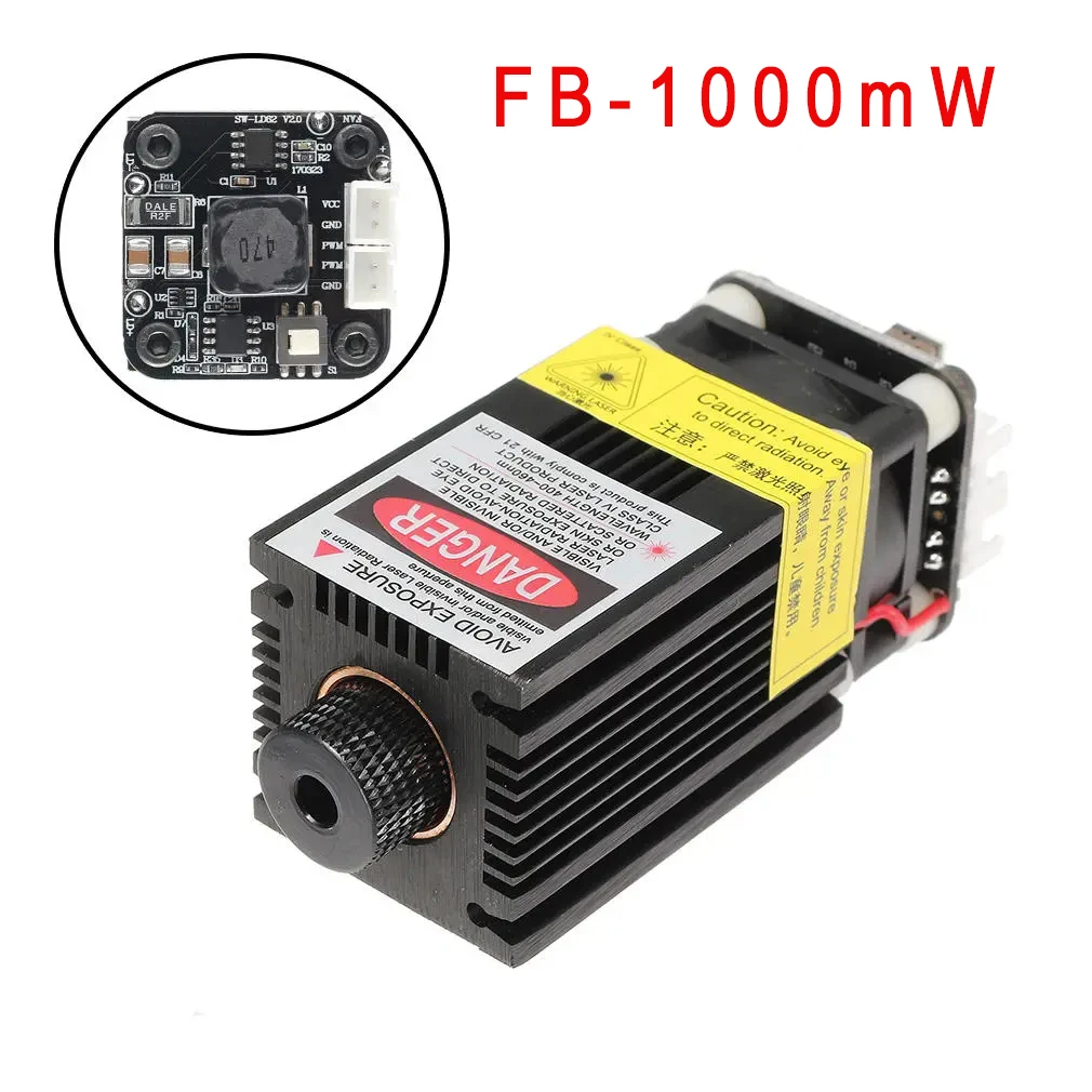 

FB04-1000 1000mW 445nm Blue Laser Module 2*2.54-2P TTL/PWM Modulation DIY Engraver for EleksMaker