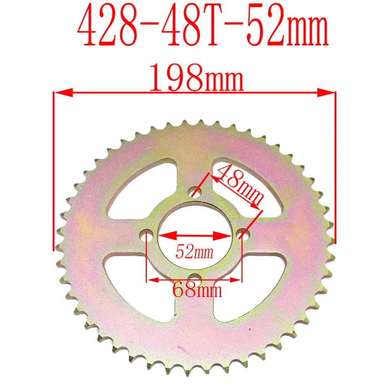 

428 48tooth 52mm rear Chain sprocket for Chinese ATV Quad Pit Dirt Bike Motorcycle Motor Moped