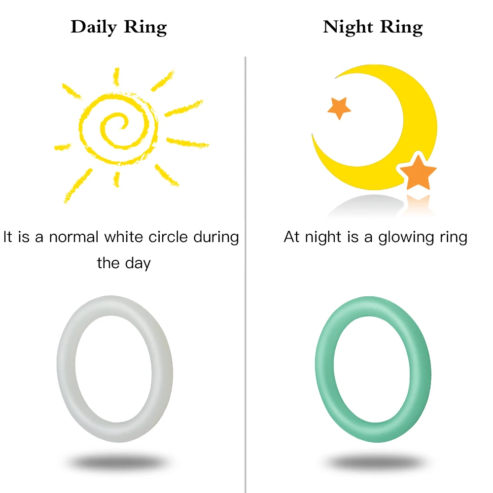 3Pcs Male Penis Rings Cock Ring Luminous Soft Silicone Delayed Ejaculation For Man Adults 18 Sex Shop Sexules Toys Orgasm