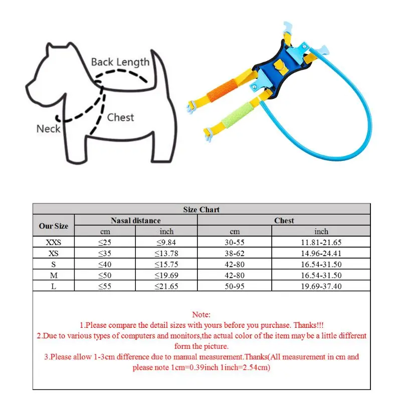 2024 New  Blind Dogs Pet Safe Harness Anti-collision Ring Pets Weak Color Guide Circle Animal Protection Collar Rings