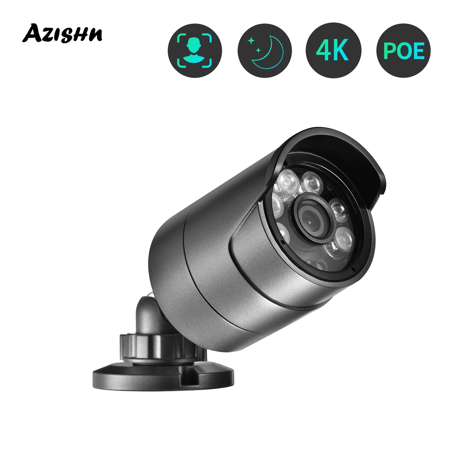 

4K Ultra HD 8MP IP Camera P2P 48V POE/DC Face Detection Dual Light Source FULL Color Night Vision CCTV Security Camera XMEYE