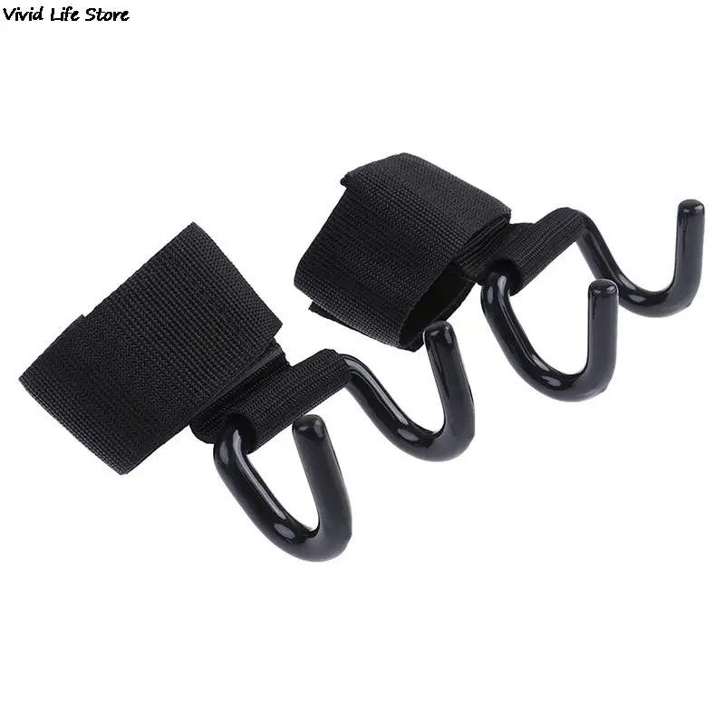 Adjustable Unisex Strong Steel Hook Grips Straps Weight Lifting Strength Training Fitness Gym Black Wrist Support Lift Straps