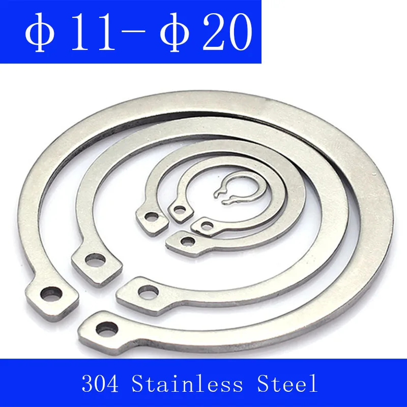φ11 φ12 φ13 φ14  φ15 φ16 φ17 φ18 φ19 φ20 304 Stainless Steel Internal Snap Retaining Rings Circlip Fastener
