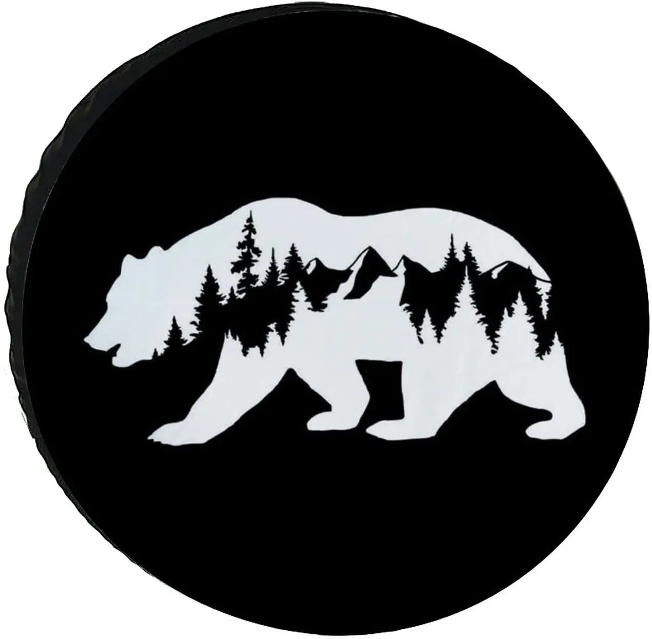 

Hitamus Bear Mountains Spare Tire Cover for Car Wrangler RV SUV Camper Travel Trailer Accessories