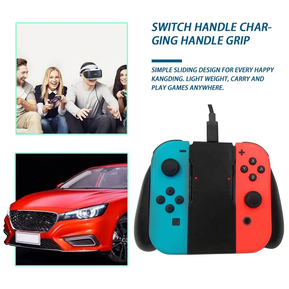 Dock Station di ricarica Con impugnatura per Nintendo Switch supporto per caricabatterie Controller Joy-Con OLED per Nintendo Switch