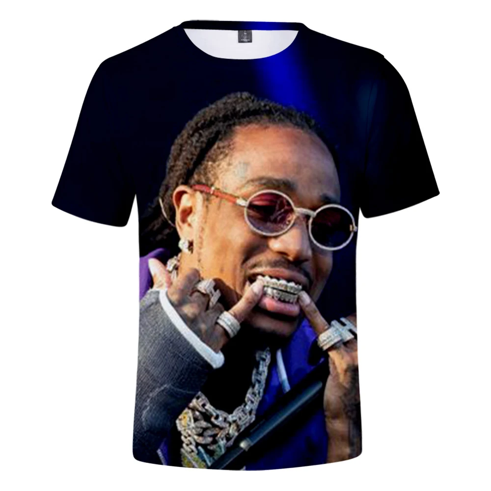 Migos Quavo T Shirt Hip Hop Fashion Swag T Shirts Men Women Short Sleeve Tshirt Harajuku Streetwear T-Shirt Rapper Quavo 3D Tee