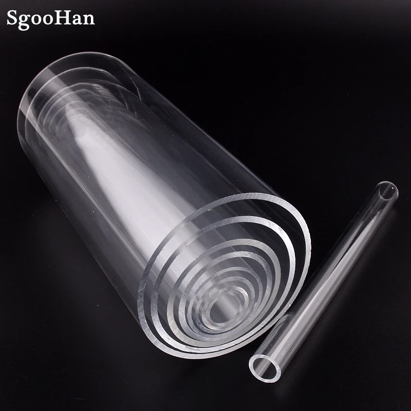 Outer Dia 16~75mm Transparent Acrylic Tube Aquarium Fish Tank Plexiglass Water Supply Pipe Garden Watering Fittings 32cm Long