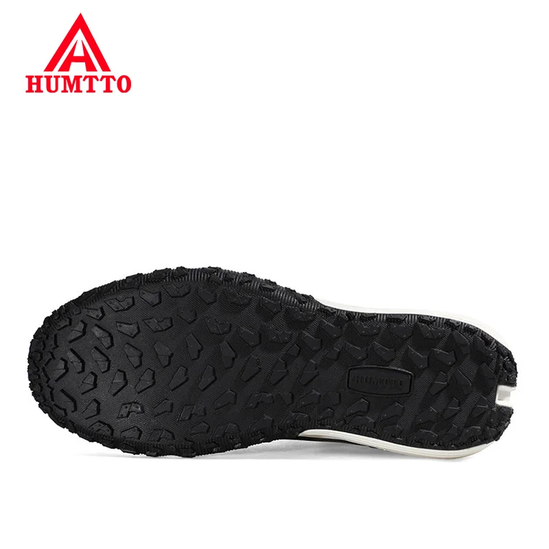 HUMTTO Brand Sneakers for Men 2021 Breathable Leather Sport Casual Black Man Shoes Waterproof Luxury Designer Walking Shoes Mens