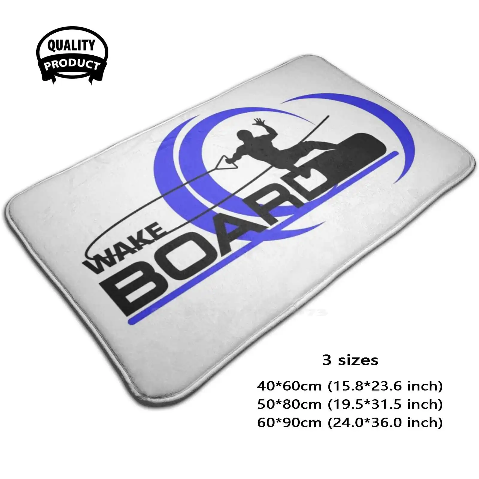 Wakeboard Water Sport Hobby Wakeboarding Soft Cushion Home Carpet Door Mat Car Rug Hobby Wakeboarding Wakeboard Logo Wakeboard