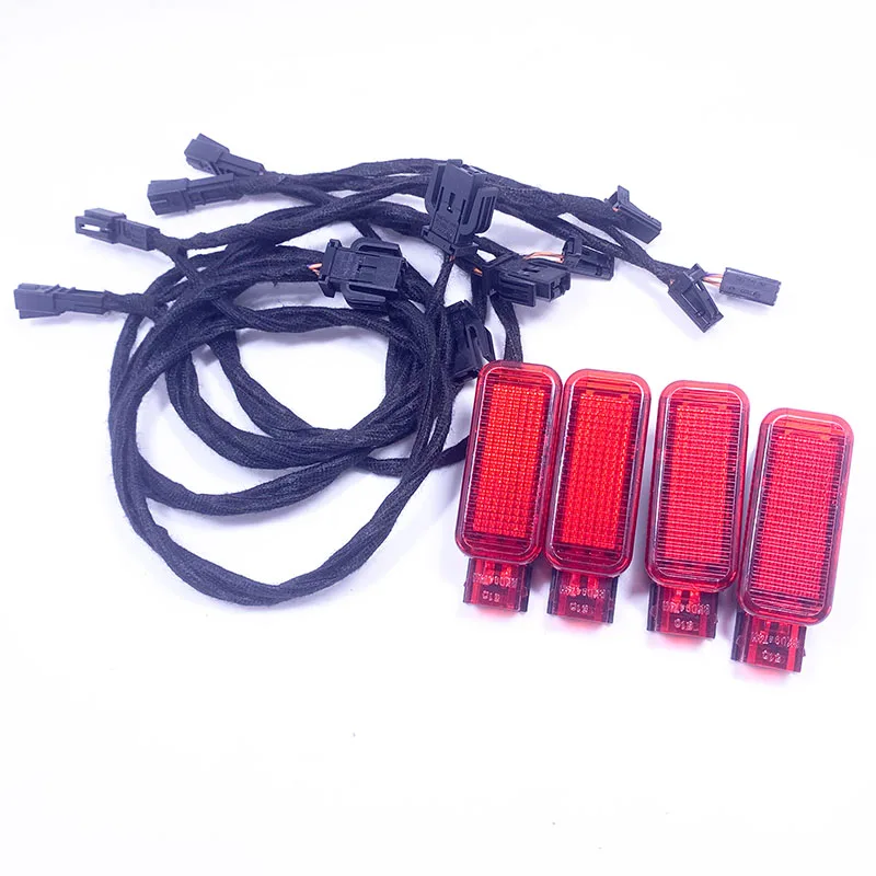 Car Interior Halogen Red Door Warning Light Cable Wring Harness Upgrade For A3 A4 B8 A5 A6 C7 C8 A7 A8 S8 Q3 Q5 Q7 TT RS3