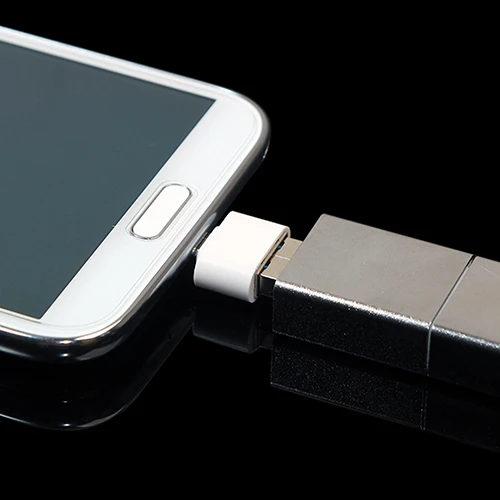 محول USB ذكر إلى USB 2.0 أنثى ، محول OTG ، أبيض ، للكمبيوتر اللوحي Android