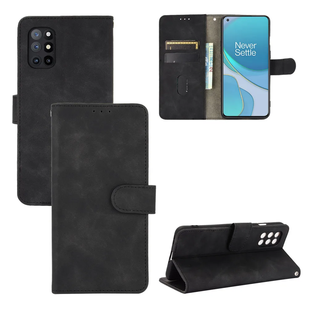 For OnePlus 8T Case Luxury Flip Skin Texture PU Leather Card Slots Wallet ShockProof Case For OnePlus 8T 8 T OnePlus8T Phone Bag