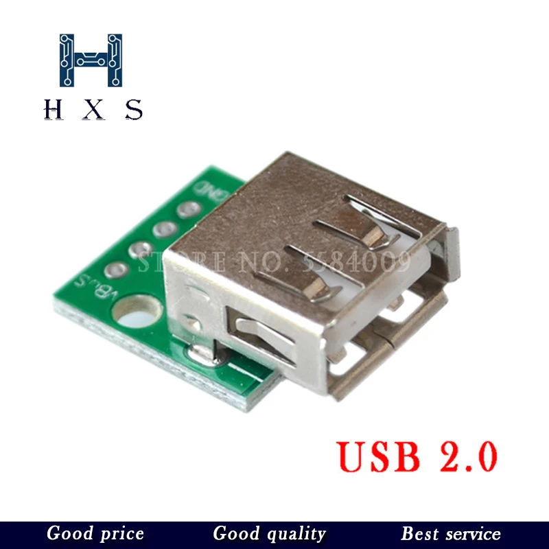 5 stks Mini Micro USB USB A Mannelijke USB 2.0 3.0 A Vrouwelijke USB B Connector Interface naar 2.54mm DIP PCB Converter Adapter Breakout Board