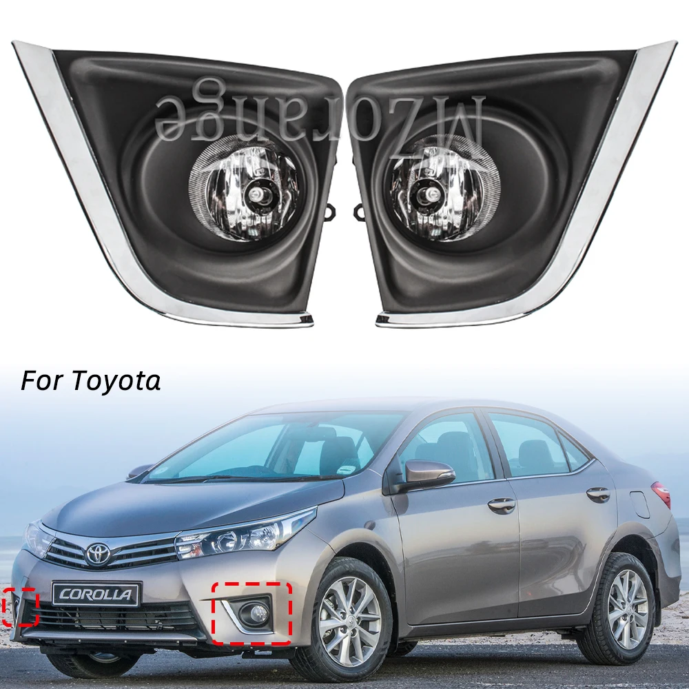 

FogLight Assembly For Toyota Corolla 2014-2016 for Corolla Foglight Covers Frame Grill Headlight Wire Switch Sit Car Accessories