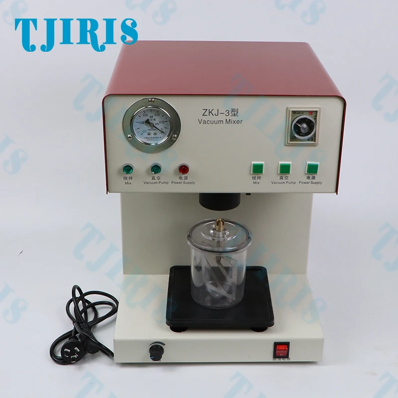 2 In 1 Dental Lab Equipmentdenture Vacuum Mixer oscillatore vibratore dentale con pompa incorporata per gesso e materiale