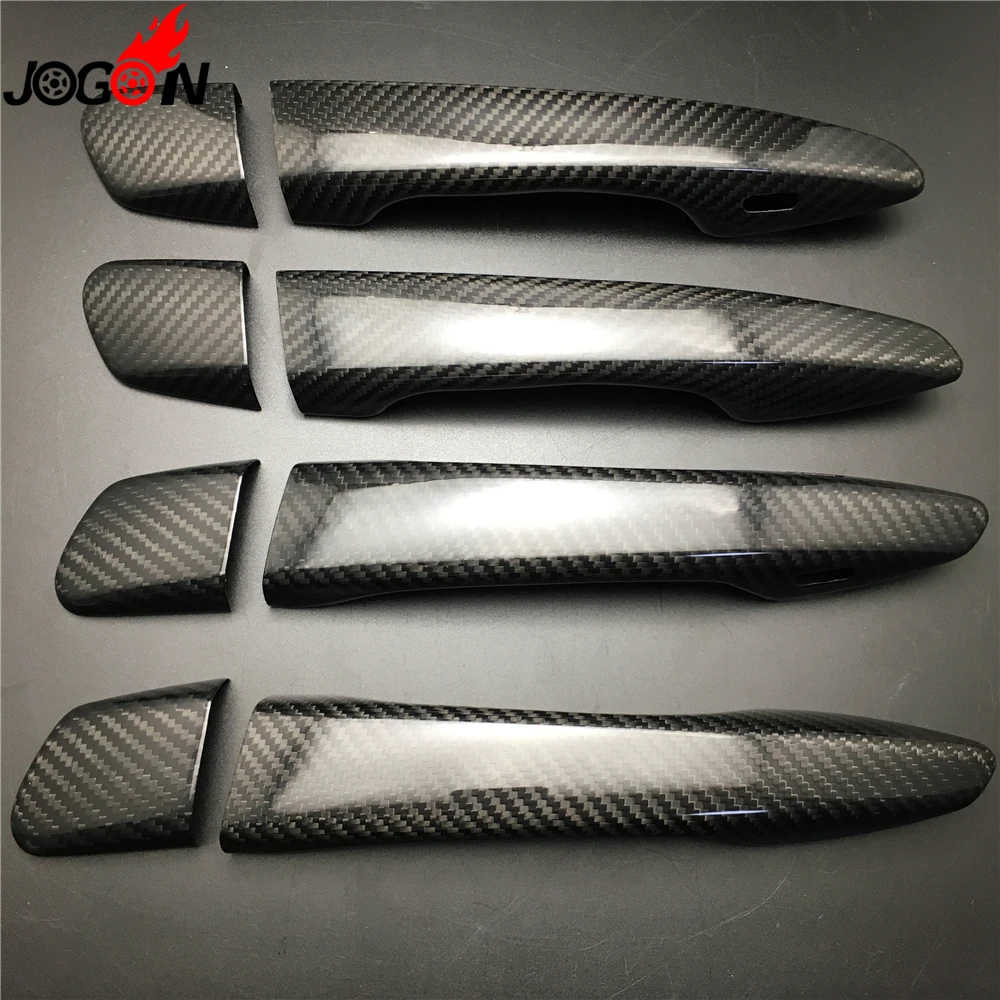 For Lexus GS F Turbo GS350 GS450h GS200t 2012- 2017 Car Door Handle Cover Trim 8PCS/set Carbon Fiber