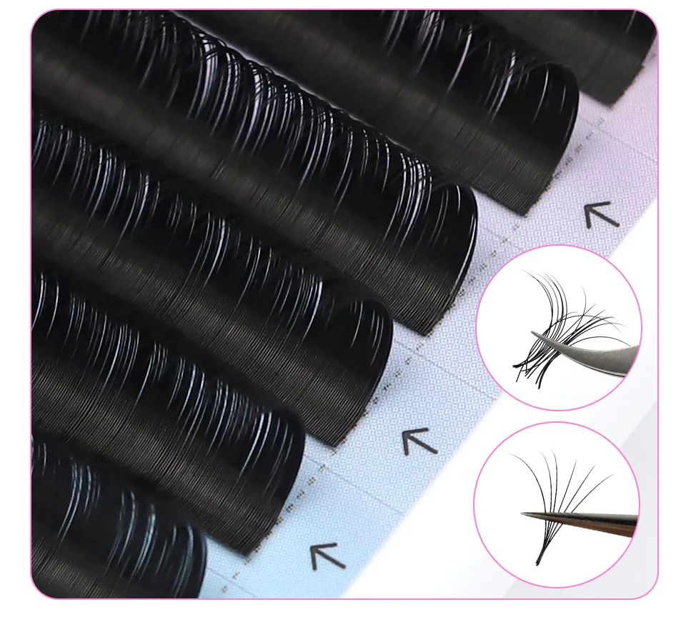 RUJADE Volume Individual Eyelash Extension Lashes Matte Black Premium Classic Eyelash Natural Soft Professional Makeup Faux Cils