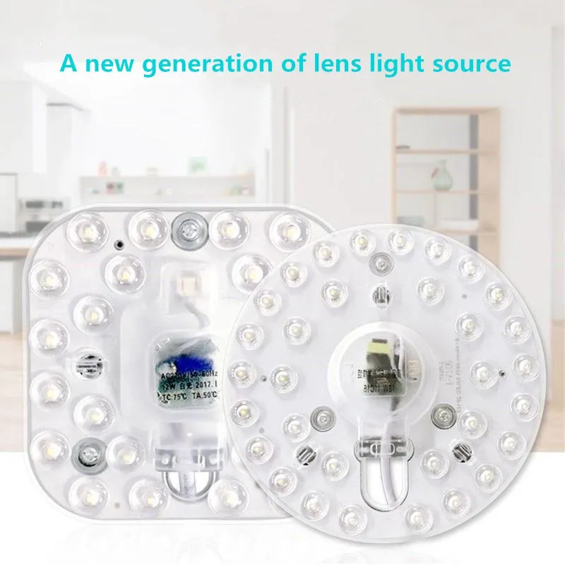 1pcs Led retrofit lamp round super bright high light source module ceiling lamp led wick home energy saving 12W18W 24W 36W