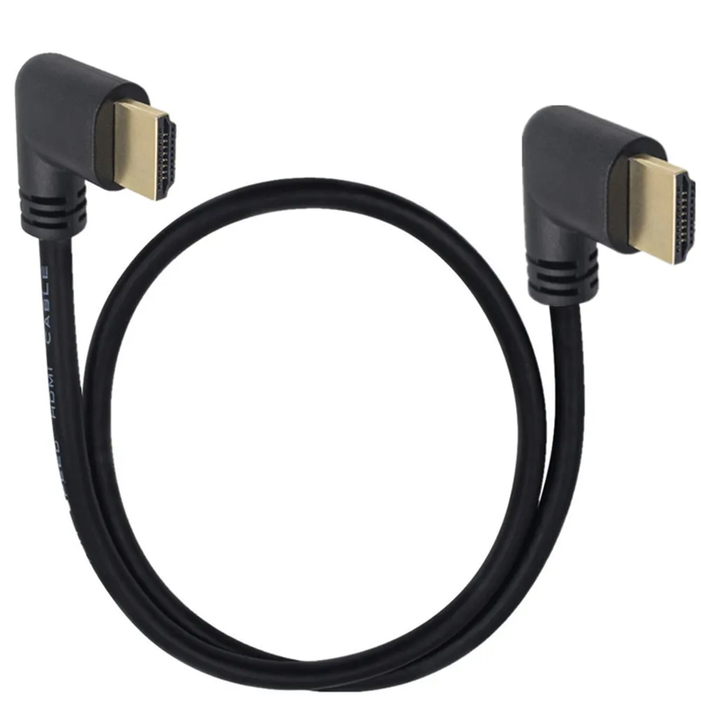 Left or Right Angled 2.0 HDMI-compatible Male to Elbow Male extension Cable 15cm 50cm 1m, 2.0V angle cable 4K*2K @60HZ