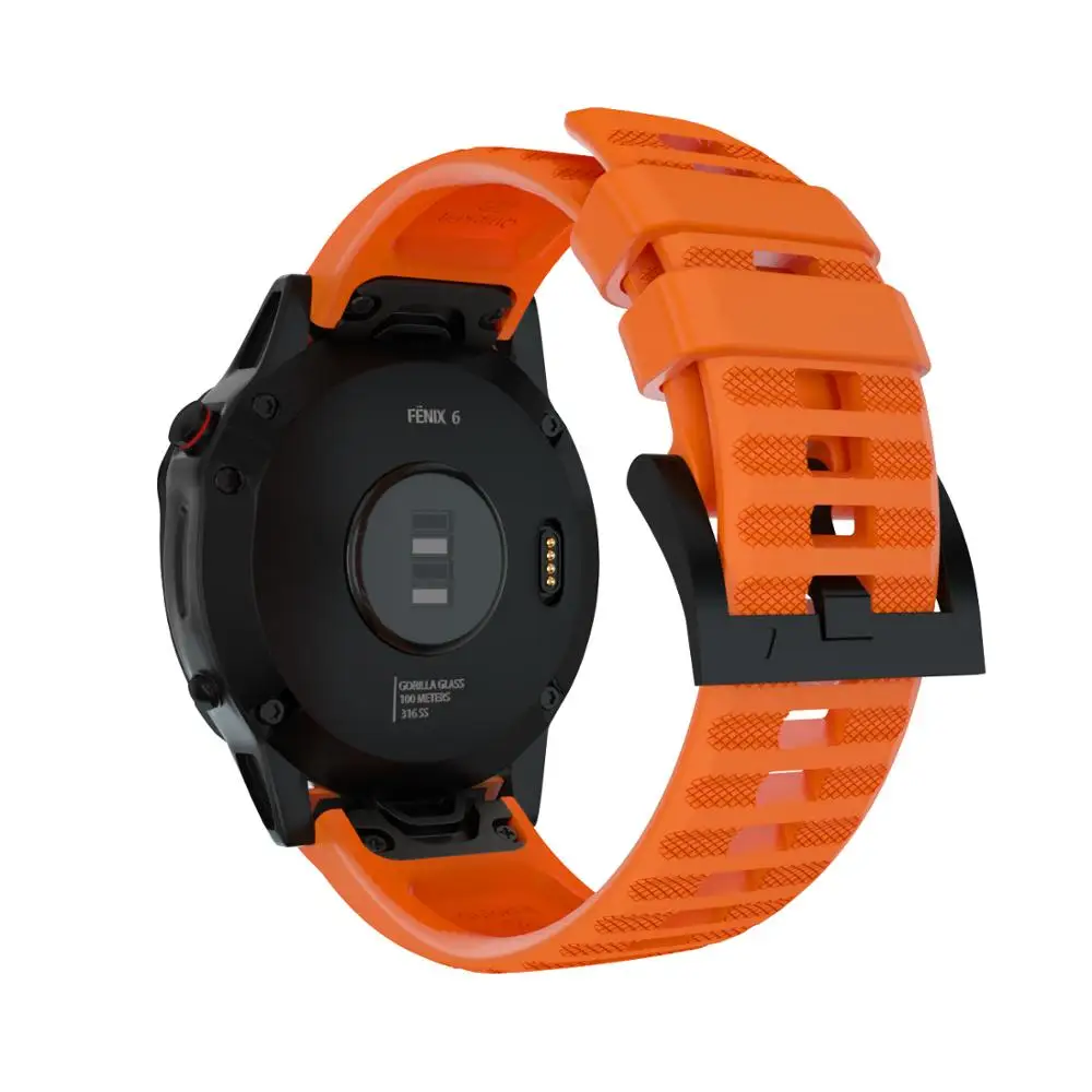 Ремешок силиконовый для наручных часов, 22 мм, для Garmin Fenix 5 / 5 plus, Fenix 6 / 6 Pro / Forerunner 935 945