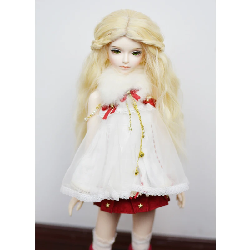 

[wamami] Pale Braid Blonde Wavy Wig Curly Hair For 1/4 1/3 SD DZ AOD BJD Dollfie