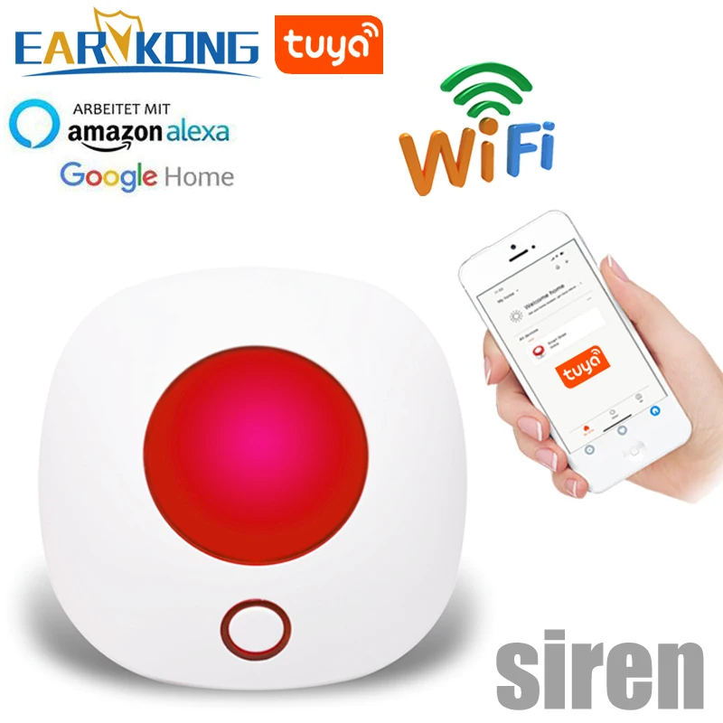 Wifi 433MHz Wireless Strobe Siren Sound and Light Siren 100dB for G50 W123 PG103 PG168 Home Security WIFI GSM Alarm Panel System