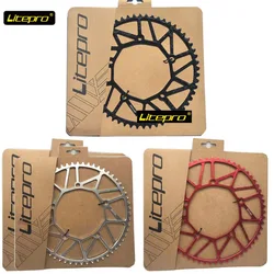 Litepro Folding Bike Chain Wheel Aluminum Alloy 130BCD 50T 52T 54T 56T 58T Chainring Black / Silver 8/9/10/11 Speed Chainwheel