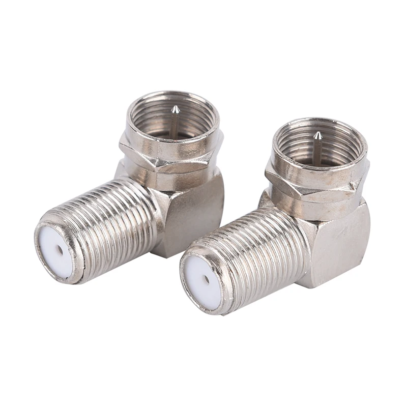 5ชิ้น/ล็อตProfessionalมุมขวา90องศาCoaxial Connectorกันน้ำการเชื่อมต่อFชายไปFหญิงอะแดปเตอร์RG6 RG5