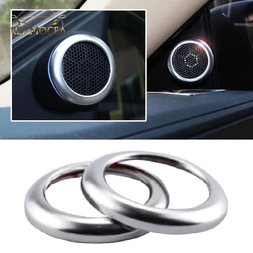 Reamocea ABS Tweeter Speaker Trim Car Stereo Audio Speaker Cover Ring Sticker For Toyota Corolla 2014 2015 2016 2017 2018