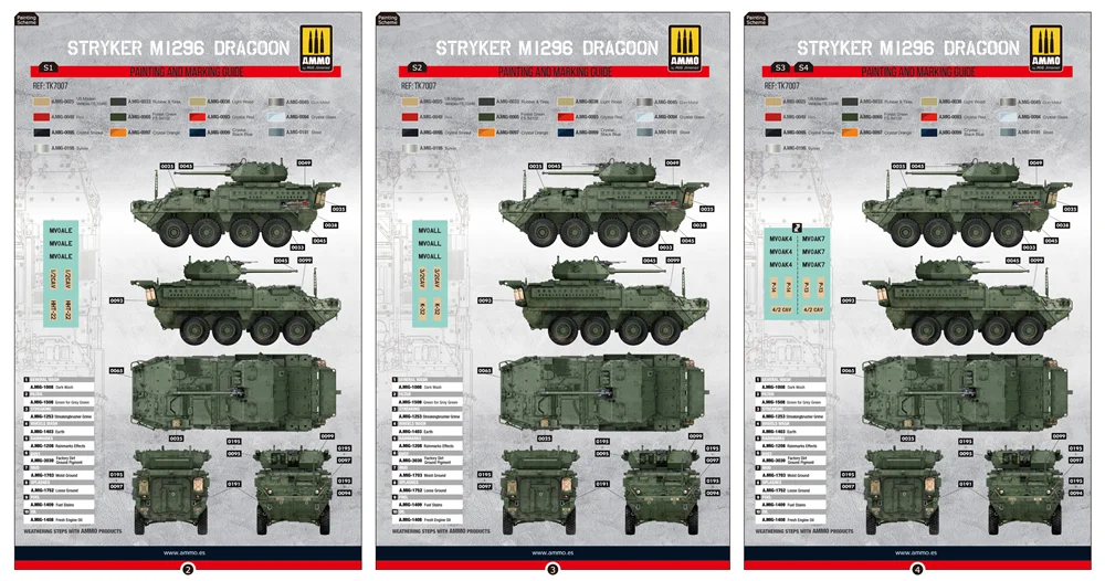 3R Model TK7007 1/72 US Stryker M1296 Dragon Model Kit Assemble