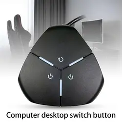 1.6m Portable Dual USB Ports PC Desktop Computer Case Power Button Switch for Internet Bar