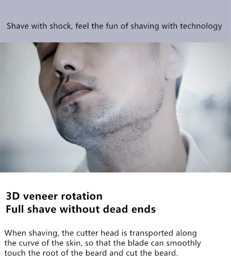 ماكينة حلاقة يدوية للرجال ، أمان ، اهتزاز الرأس ، IPX7 ، مقاوم للماء ، ماكينة حلاقة كهربائية ، اهتزازات