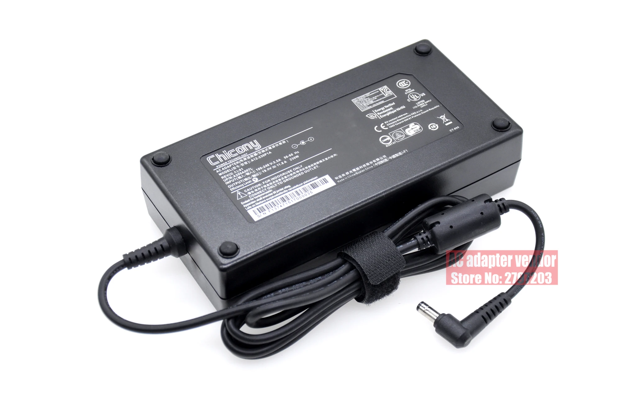 Imagem -03 - Genuine A12230p1a 19.5v 11.8a 230w Adaptador de Carregador de Energia Chicony Adp-230eb t A17-230p1a para Clevo P671hs-g Zx8-cr5s1 Adaptador ac