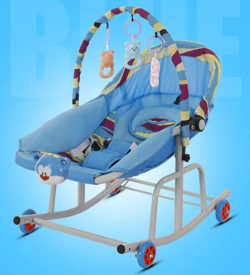 Bebê cadeira de balanço com música, Rocking Horse, cadeira de balanço, assento infantil, berço, reclinável Bouncer, brinquedo infantil