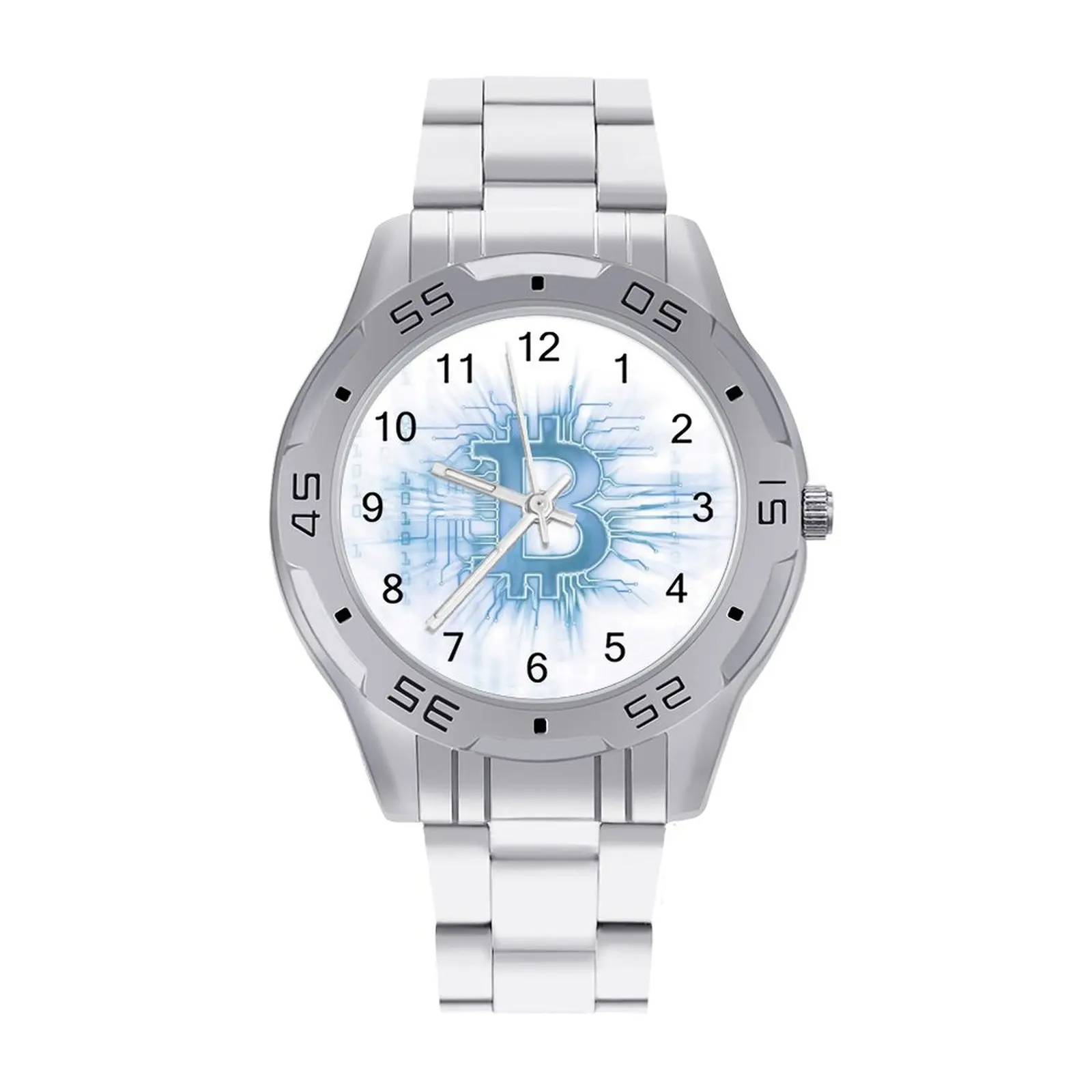 Bitcoin Quartz Watch Neat Female Wrist Watch Photo Steel Sport High Quality Wristwatch