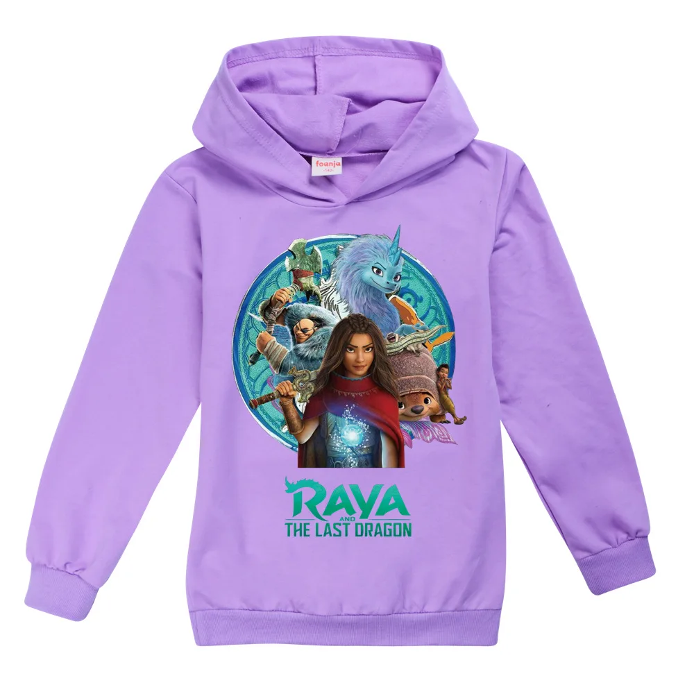 2021 Kids Hoodies Raya and The Last Dragon Girls Sweatshirt T Shirt Children Clothes Game Hoodie for Boys Tops Tees Sportswear