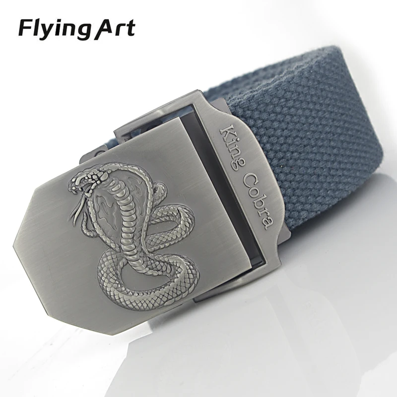 Men's Thick Cotton Belt Automatic Buckle Belt for man High quality 4mm thick 3.8cm wide Canvas belts Women jeans Tactical Belt