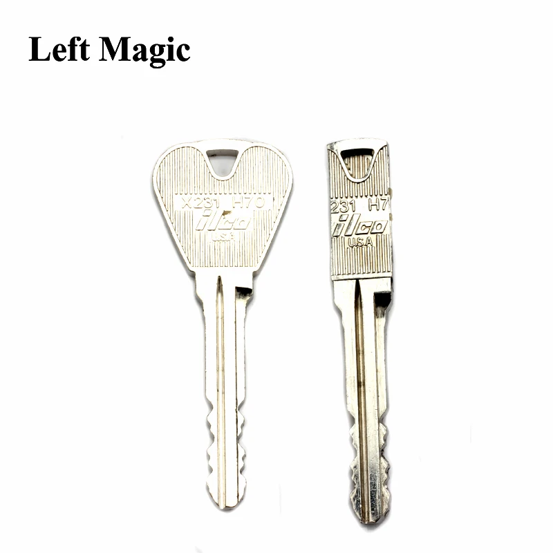 2 Pcs Magic Trick Toy Folding Key Thru Bottle Or Ring Penetration Magic Trick Props Magic Joke Toy Easy To Play