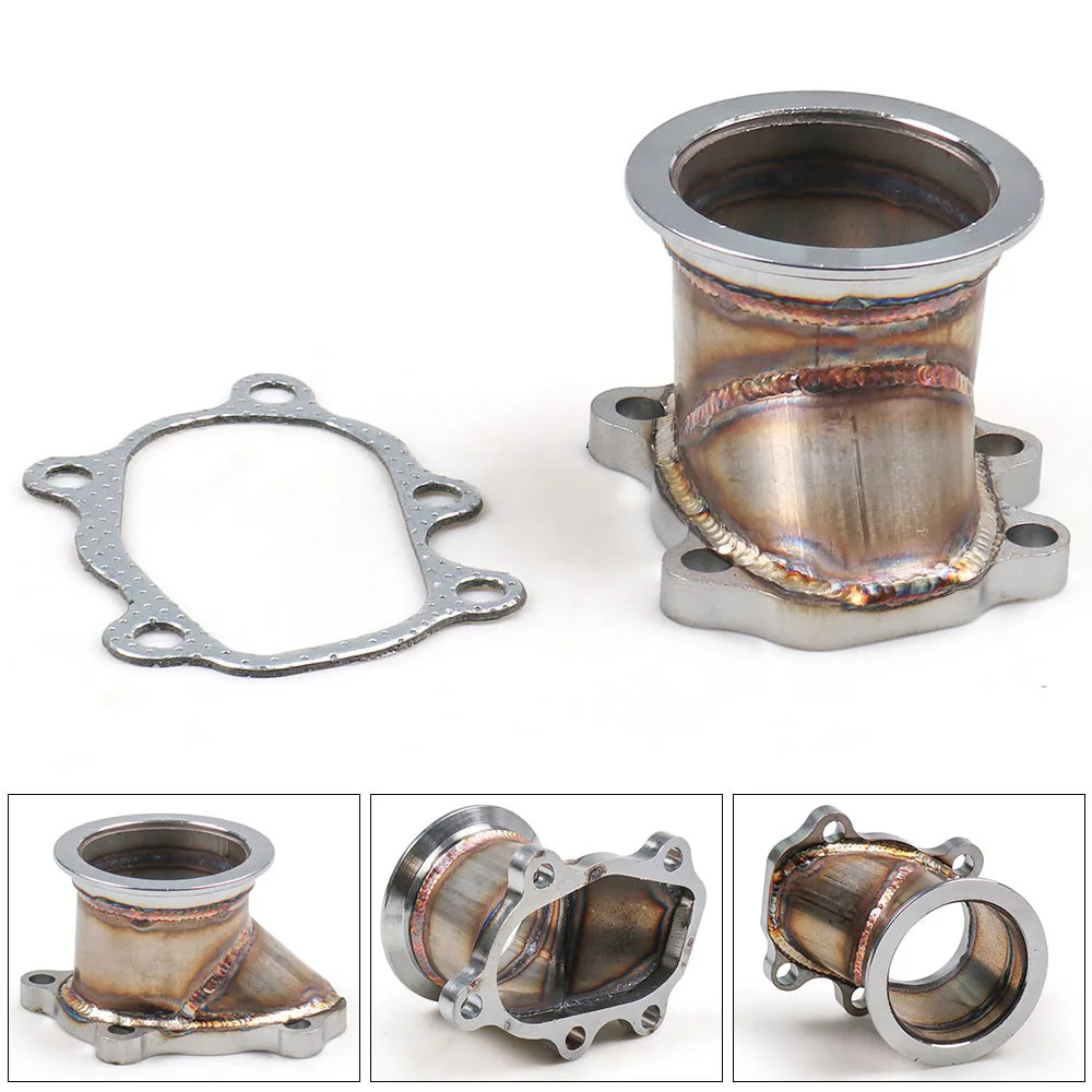 Turbo Down Pipe Adapter 63mm V-band Clamp Flange For T25 T28 GT25 GT28 To 2.5"  TT102142