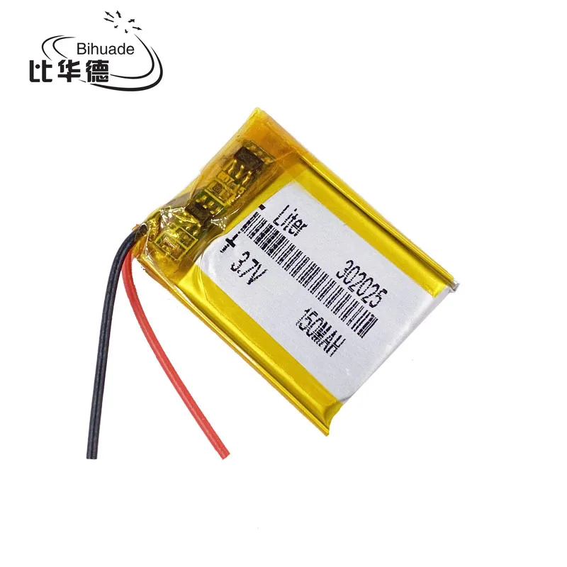 Good Qulity 3.7V,150mAH,302025 Polymer lithium ion / Li-ion battery for TOY,POWER BANK,GPS,mp3,mp4