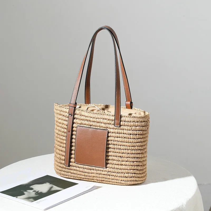 2021 ladies handbag straw woven shoulder bag summer beach big wallet casual large capacity handbag raffia bag designer