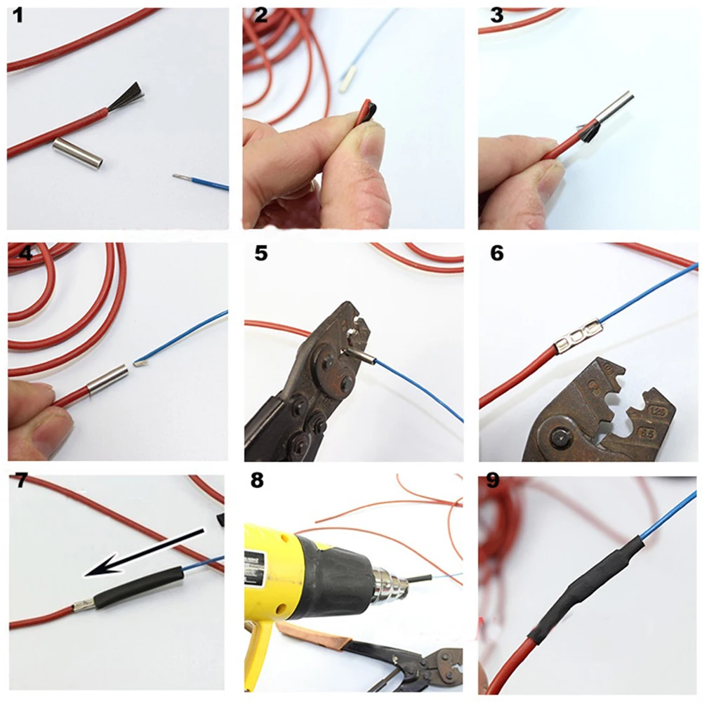 10M 12K 33ohm/m Silicone Rubber Heating Cables Floor Heating Silica Gel Carbon Fiber Wire 220V 150w Home Farm Heating Fittings