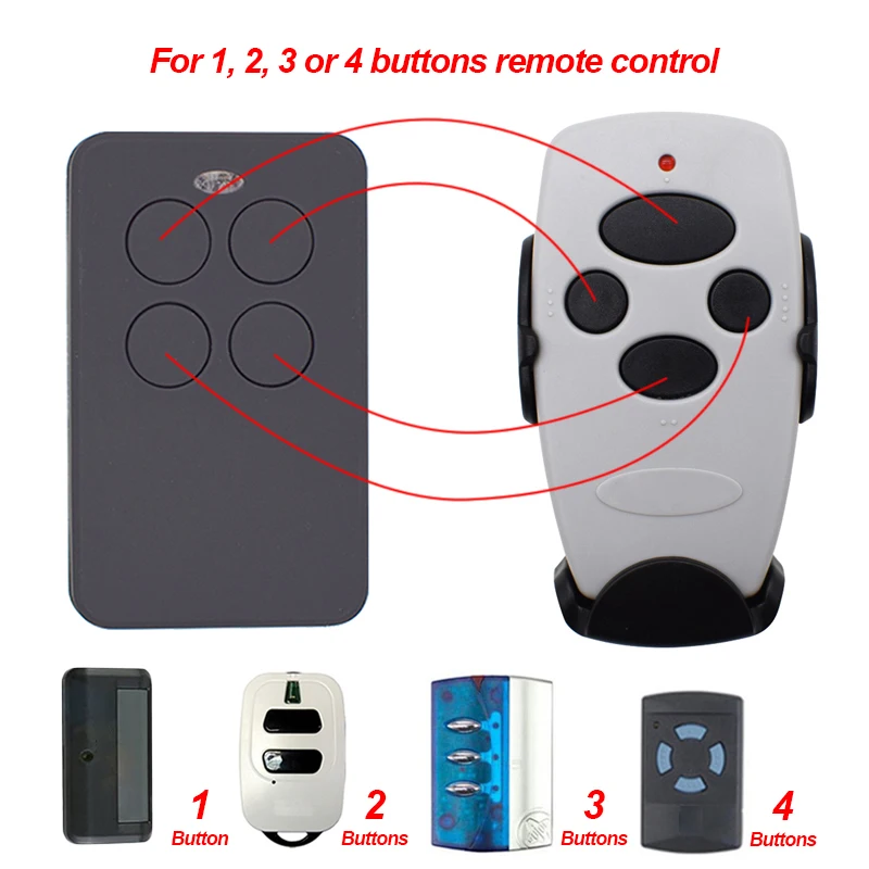 Multi-Frequency 287-900MHz Garage Door Remote Control Clone Multi-Brand Rolling Code Fixed Code Opener Keychain