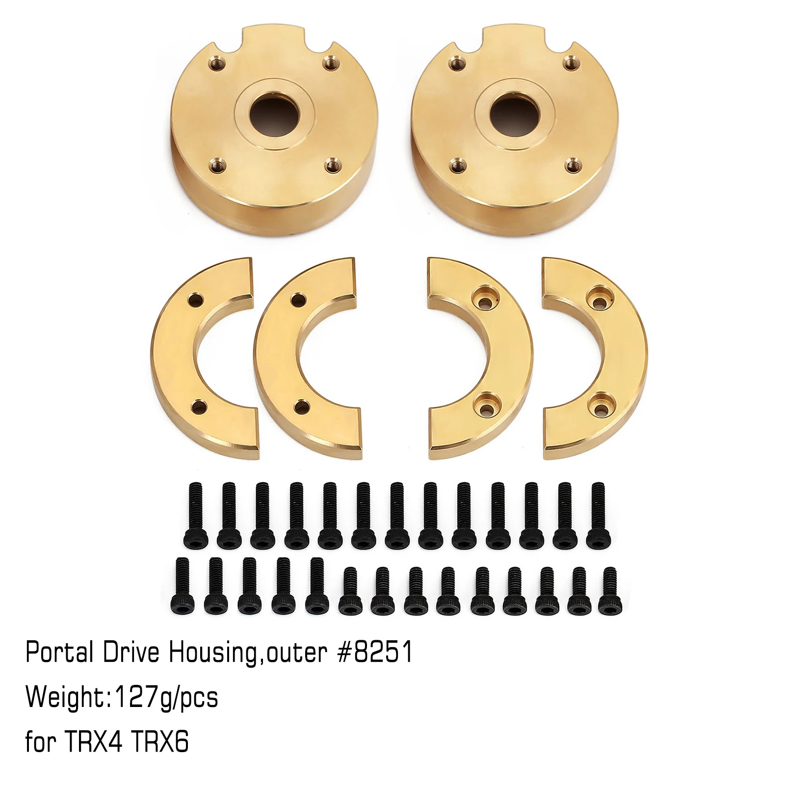 INJORA Schweres Messing Gegengewicht Portalantriebsgehäuse Stoßstangenhalter Achshalterung für RC Crawler TRX4 TRX-4 TRX6 Upgrade-Teile – Detail 29