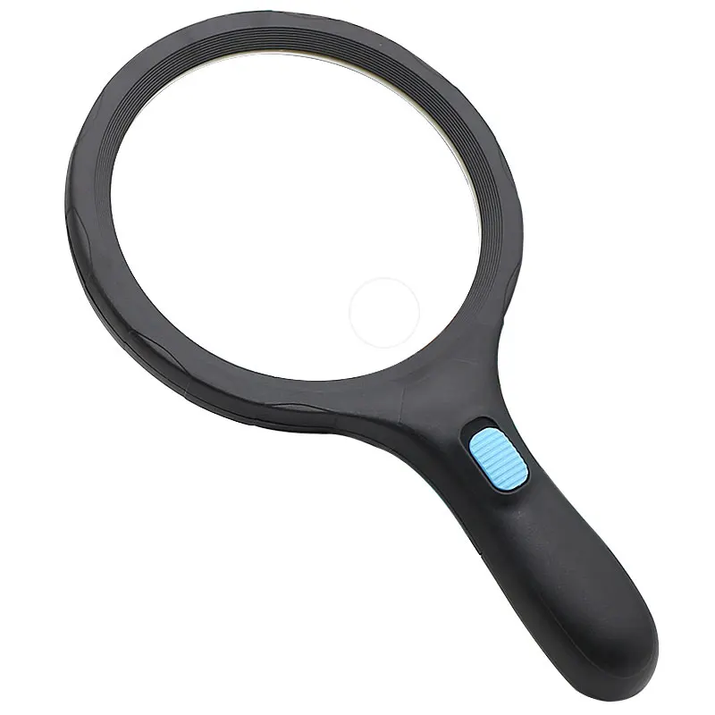 138 mm Big Lens Hand Held Illuminated 1.8x 5x Magnifying Glass Loupe Reading Magnifer for Low Vision Aids with 12 LED Light